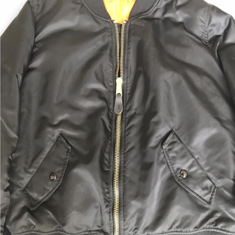 Alpha Industries MA-1 Flight Bomber Jacket | Black | Size Large - Picture 4 of 8